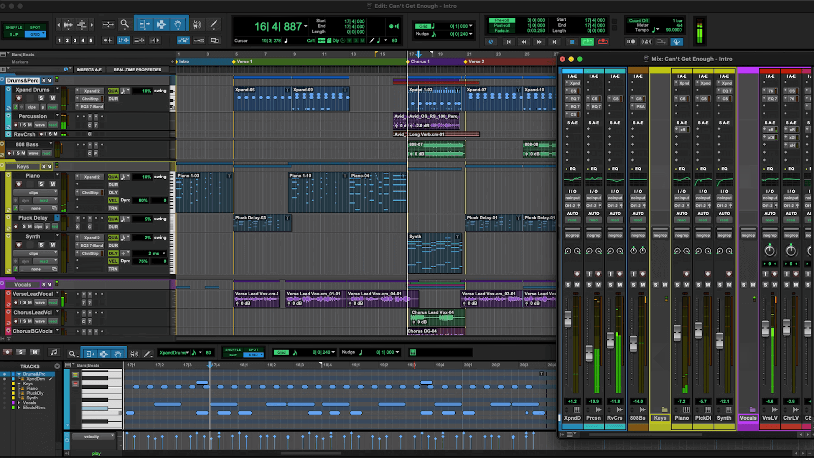 Avid Pro Tools dashboard