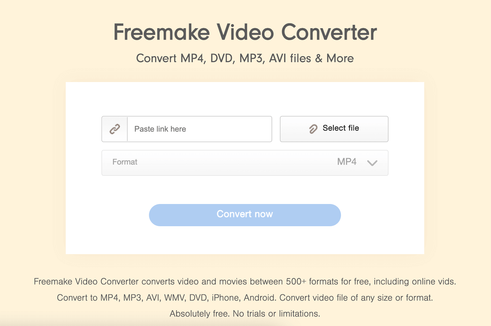 Using Freemake’s free video converter.