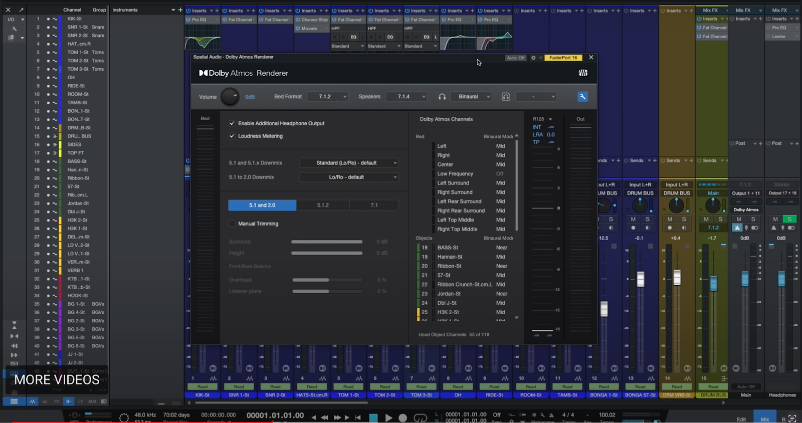 Image of PreSonus Studio One 6 Professional editing dashboard.