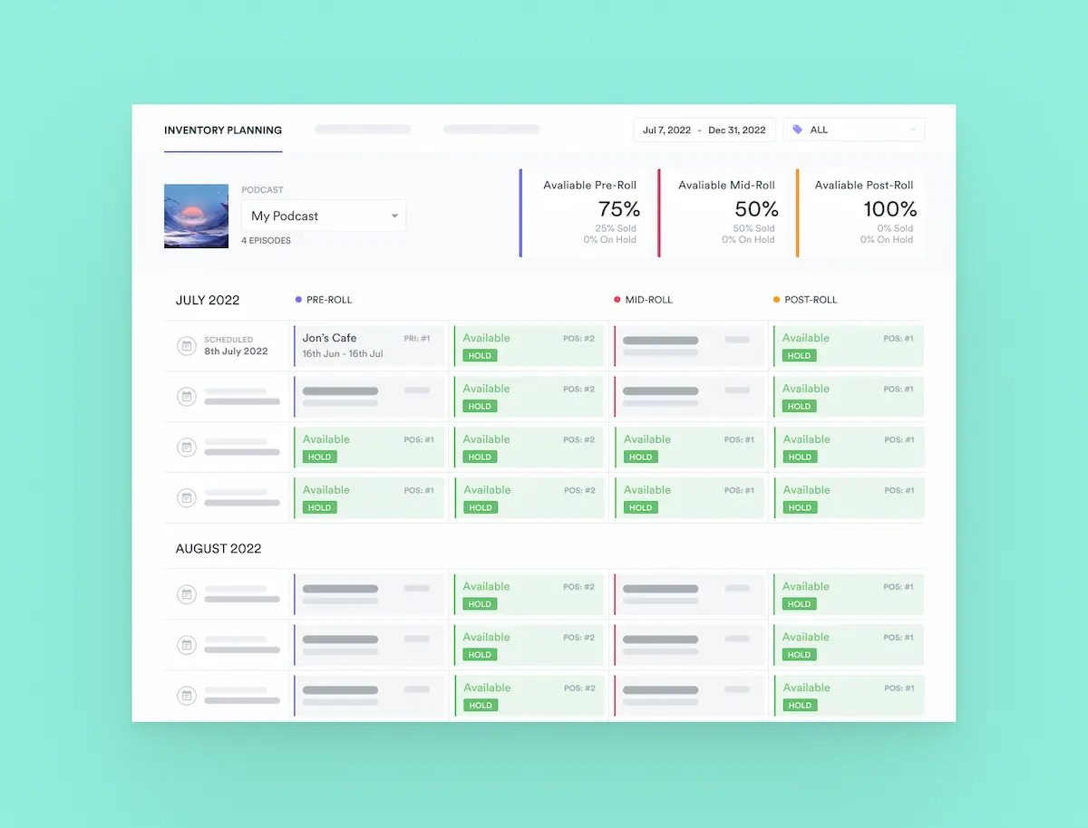 Image of Megaphone hosting platform analytics