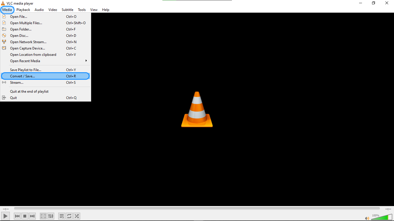 Image of VLC media player on Windows