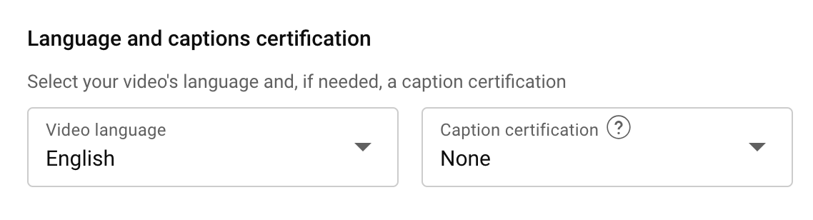 Choosing the language for captions in YouTube 